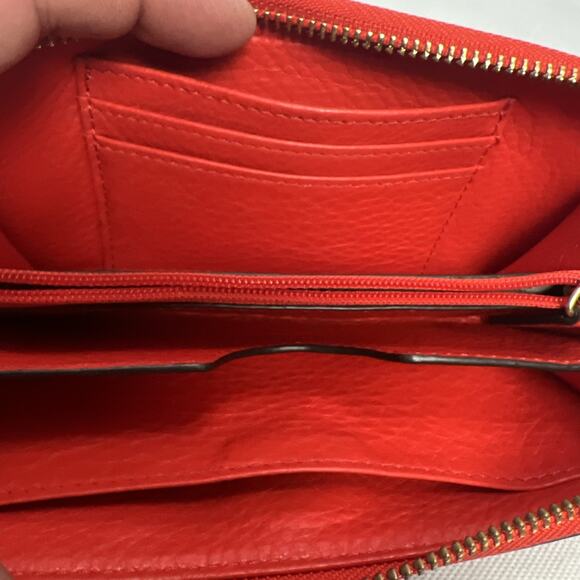 Michael Kors Fulton Zip Large Phone/Wristlet Dark Sangrine - Picture 6 of 10